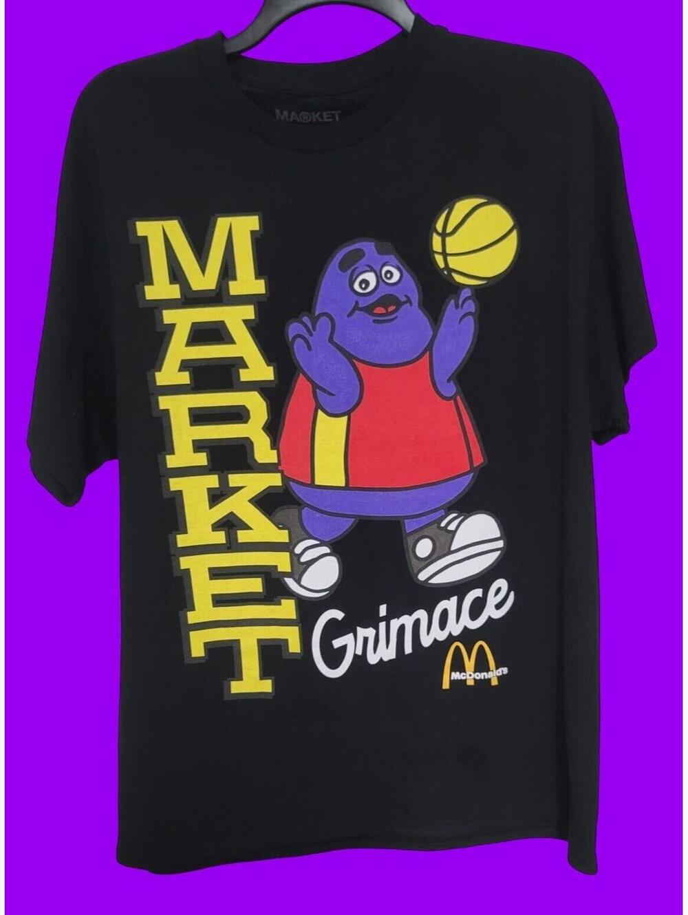 McDonalds Grimace Basketball Tee X-Large 100% Cotton - Made in USA